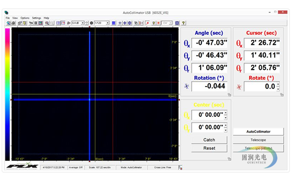 PLX高分辨率自准直仪-高精度自准直仪-PLX自准直仪 软件界面